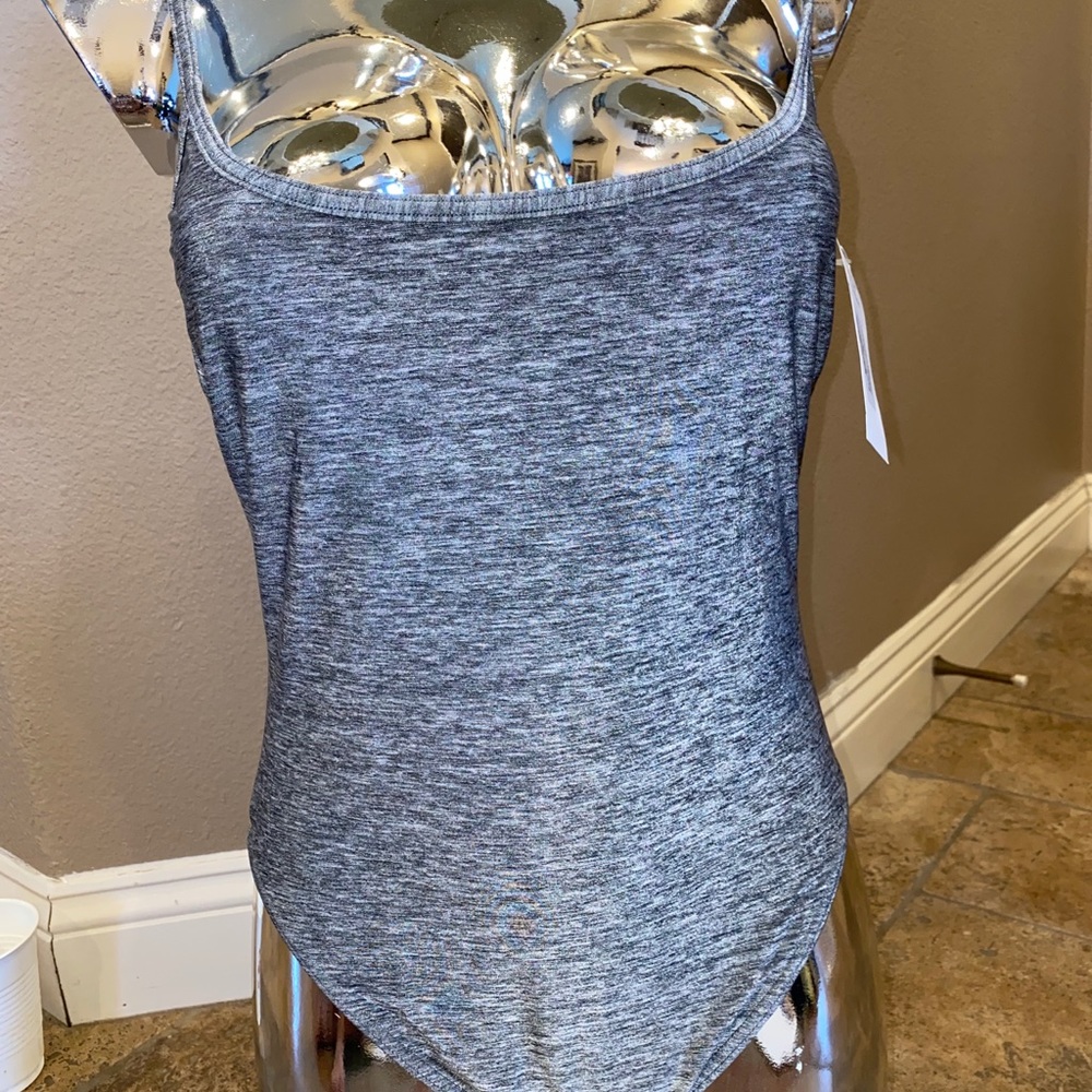 NWT 90s Bisou Bisou Vintage Heather Gray One Piece